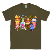 Army Green cartoon characters coffee cups Classic Tee - Zillion Design Studio