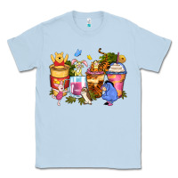 Dusty Blue cartoon characters coffee cups Classic Tee - Zillion Design Studio