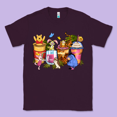 Cartoon Characters Coffee Cups Classic Tee Designed By Zillion Design Studio