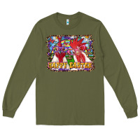 Army Green happy easter roosters Long Sleeve Tee - RanaPortraitStore
