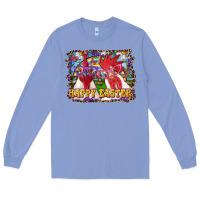 Colony Blue happy easter roosters Long Sleeve Tee - RanaPortraitStore