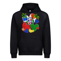 Black dominican repuclic hearts Urban Hoodie - NancyCooperArtShop