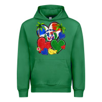 Emerald dominican repuclic hearts Urban Hoodie - NancyCooperArtShop