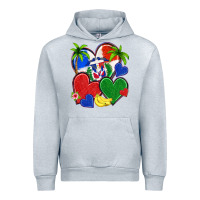 Heather Grey dominican repuclic hearts Urban Hoodie - NancyCooperArtShop