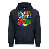 Navy dominican repuclic hearts Urban Hoodie - NancyCooperArtShop