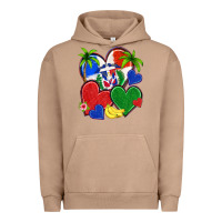 Pigment Burro dominican repuclic hearts Urban Hoodie - NancyCooperArtShop