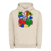 Pigment French Oak dominican repuclic hearts Urban Hoodie - NancyCooperArtShop