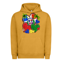 Pigment Peanut Butter dominican repuclic hearts Urban Hoodie - NancyCooperArtShop