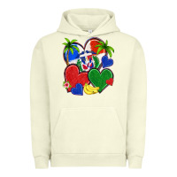Pigment Pistachio dominican repuclic hearts Urban Hoodie - NancyCooperArtShop