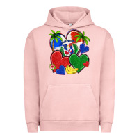 Pigment Salmon dominican repuclic hearts Urban Hoodie - NancyCooperArtShop