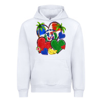White dominican repuclic hearts Urban Hoodie - NancyCooperArtShop