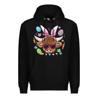 Black easter cow Premium Hoodie - MaliasSmallBusiness