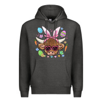 Charcoal Heather easter cow Premium Hoodie - MaliasSmallBusiness
