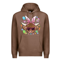 Chestnut easter cow Premium Hoodie - MaliasSmallBusiness