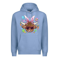 Colony Blue easter cow Premium Hoodie - MaliasSmallBusiness