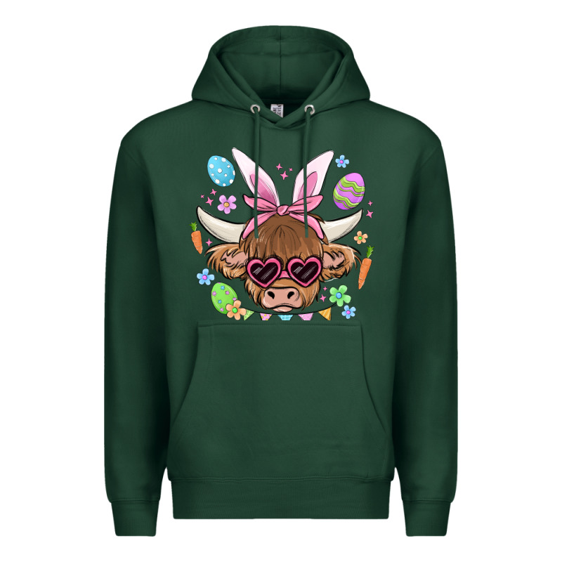 Easter Cow Premium Hoodie by MaliasSmallBusiness | Teevron