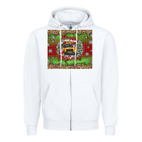 White Christmas school bus Zipper Hoodie - texasbilliewilder