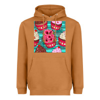 Meerkat valentines day flower cupcakes and serape seamless pattern Heavyweight Hoodie - BundleAndBundleShop