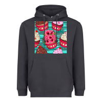 Smoke valentines day flower cupcakes and serape seamless pattern Heavyweight Hoodie - BundleAndBundleShop