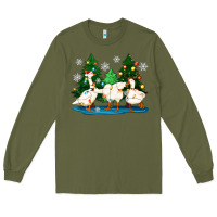 Army Green christmas duck Long Sleeve Tee - Zillion Design Studio