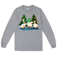 Heather Grey christmas duck Long Sleeve Tee - Zillion Design Studio