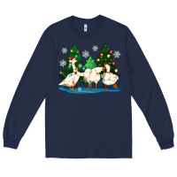 Navy christmas duck Long Sleeve Tee - Zillion Design Studio