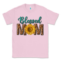 Bubblegum Pink western blessed mom with sunflower Classic Tee - texasbilliewilder