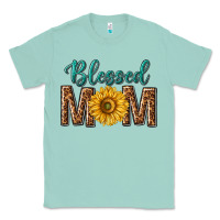 Seafoam western blessed mom with sunflower Classic Tee - texasbilliewilder