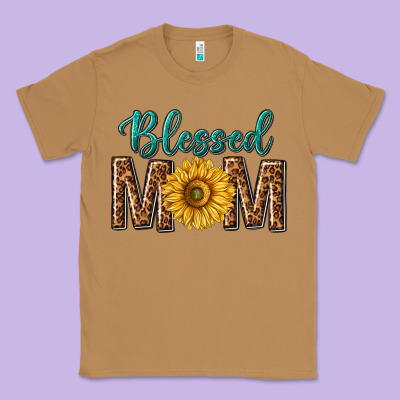 Western Blessed Mom With Sunflower Classic Tee Designed By Texasbilliewilder