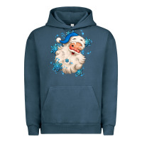 Pigment Midnight Navy winter christmas santa claus Urban Hoodie - MaliasSmallBusiness