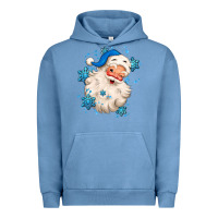 Pigment Pebble Blue winter christmas santa claus Urban Hoodie - MaliasSmallBusiness