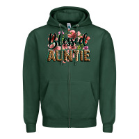 Sports Green flowers blessed auntie Zipper Hoodie - Zillion Design Studio
