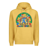 Antique Gold autism awareness rainbow Premium Hoodie - MaliasSmallBusiness