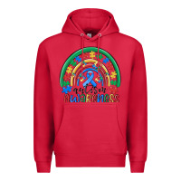 Cardinal autism awareness rainbow Premium Hoodie - MaliasSmallBusiness