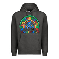Charcoal Heather autism awareness rainbow Premium Hoodie - MaliasSmallBusiness