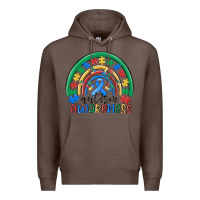 Coffee autism awareness rainbow Premium Hoodie - MaliasSmallBusiness