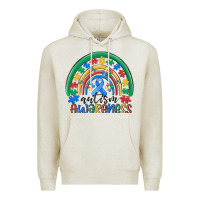Oatmeal Heather autism awareness rainbow Premium Hoodie - MaliasSmallBusiness