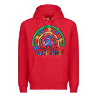Red autism awareness rainbow Premium Hoodie - MaliasSmallBusiness