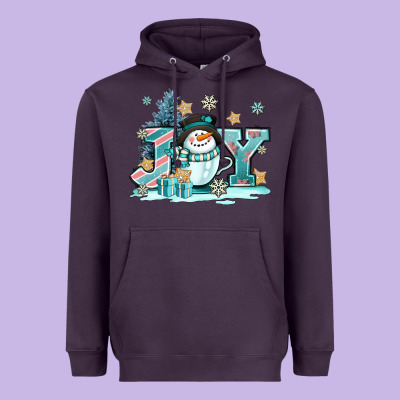 Cute Coffeecup Snowmanand Joy Heavyweight Hoodie Designed By Adodesignshop