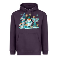 Plum cute coffeecup snowmanand joy Heavyweight Hoodie - AdoDesignShop