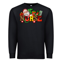 Black nurse with Christmas Premium Sweatshirt - AdoDesignShop