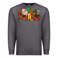 Charcoal Heather nurse with Christmas Premium Sweatshirt - AdoDesignShop