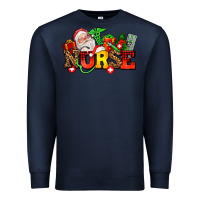 Navy nurse with Christmas Premium Sweatshirt - AdoDesignShop
