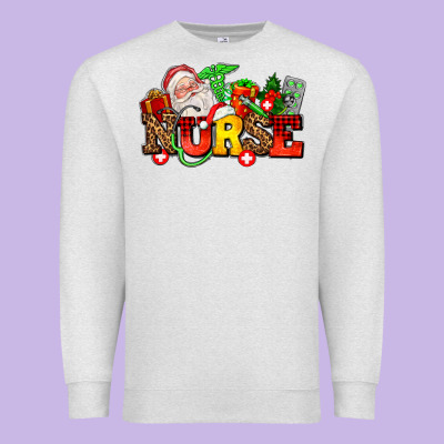 Nurse With Christmas Premium Sweatshirt Designed By Adodesignshop
