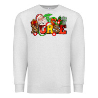 Oatmeal Heather nurse with Christmas Premium Sweatshirt - AdoDesignShop