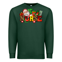 Sports Green nurse with Christmas Premium Sweatshirt - AdoDesignShop