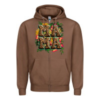 Chestnut floral leopard mama Zipper Hoodie - Zillion Design Studio