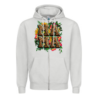 Dove Grey floral leopard mama Zipper Hoodie - Zillion Design Studio