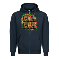 Navy floral leopard mama Zipper Hoodie - Zillion Design Studio