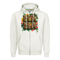 Oatmeal Heather floral leopard mama Zipper Hoodie - Zillion Design Studio